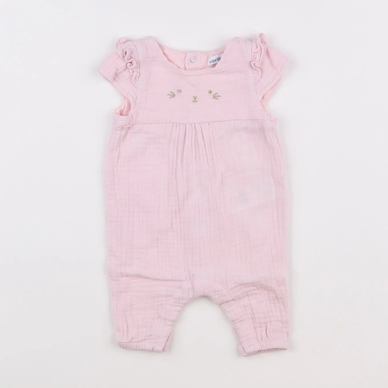 Vertbaudet - combinaison rose - 1 mois