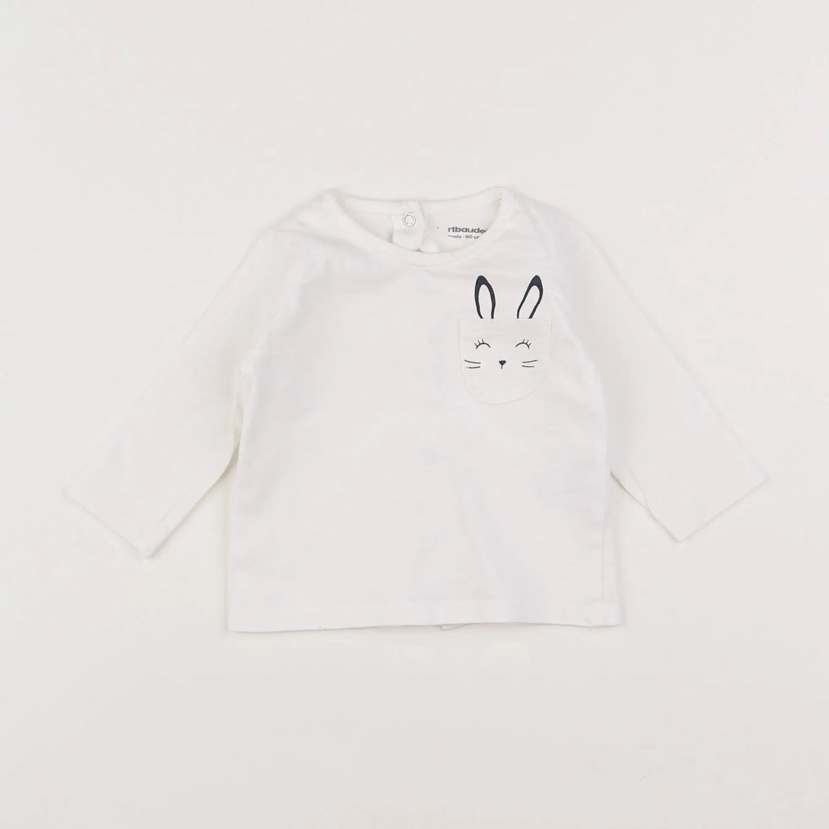Vertbaudet - tee-shirt blanc - 3 mois