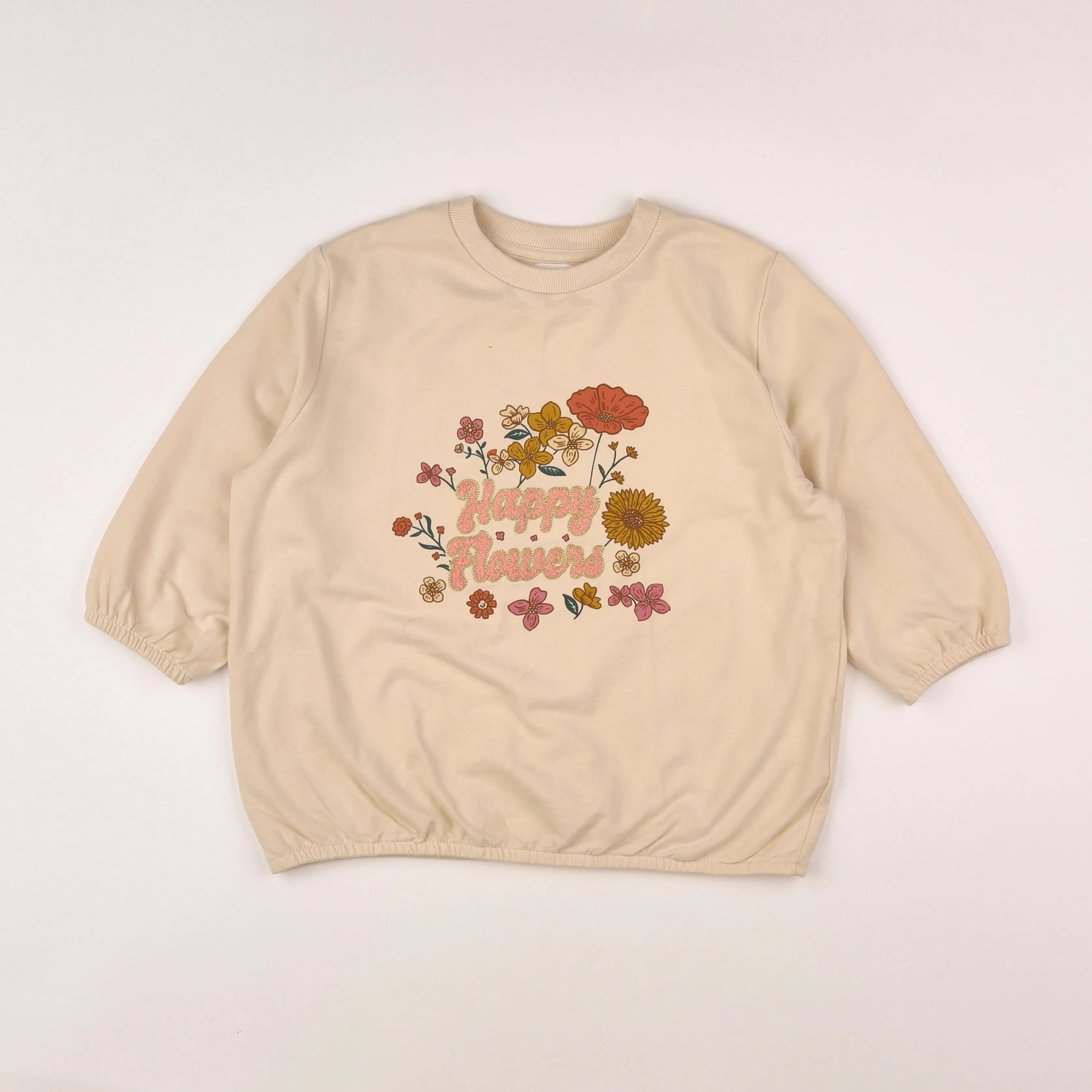 Vertbaudet - sweat beige - 12 ans