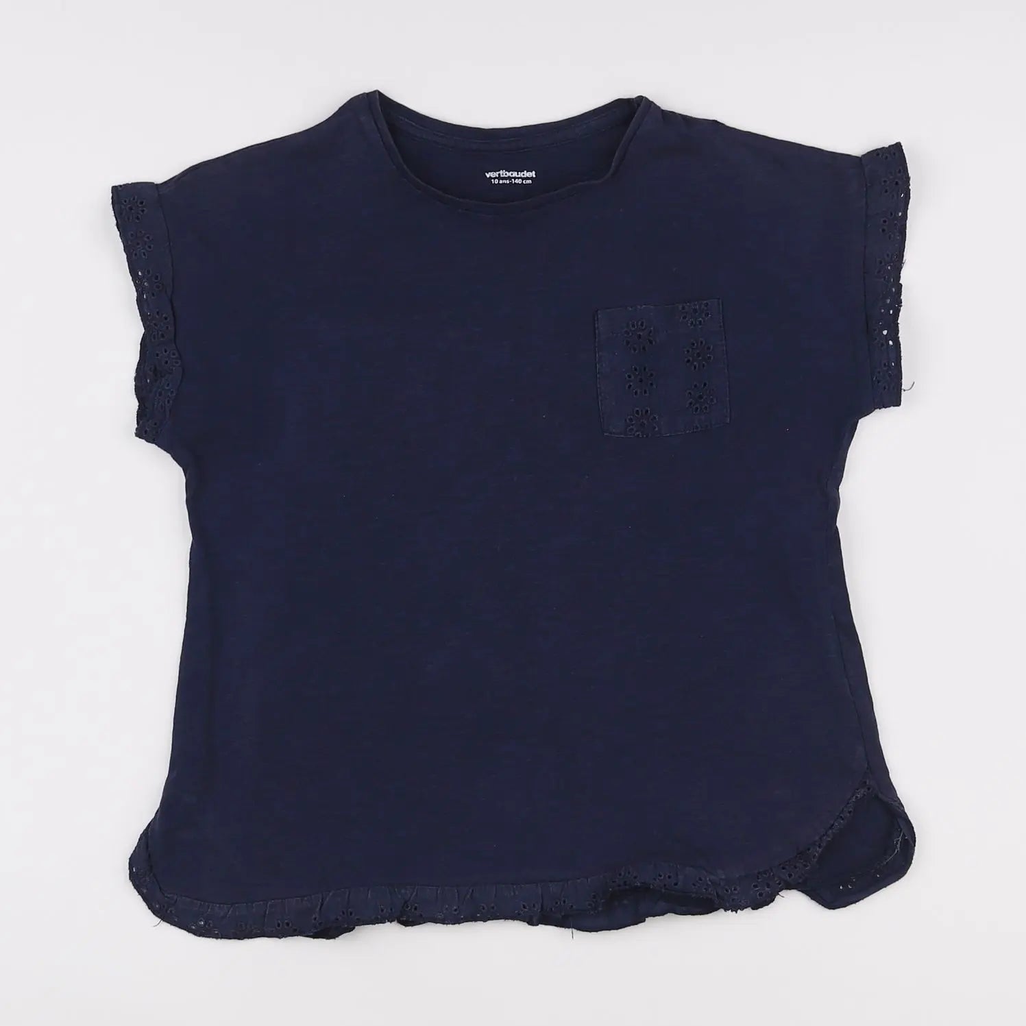 Vertbaudet - tee-shirt bleu - 10 ans
