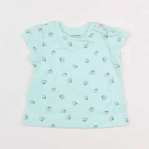 Vertbaudet - tee-shirt bleu - 6 mois