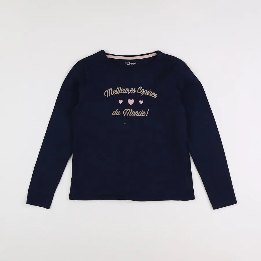 Vertbaudet - tee-shirt bleu - 8 ans