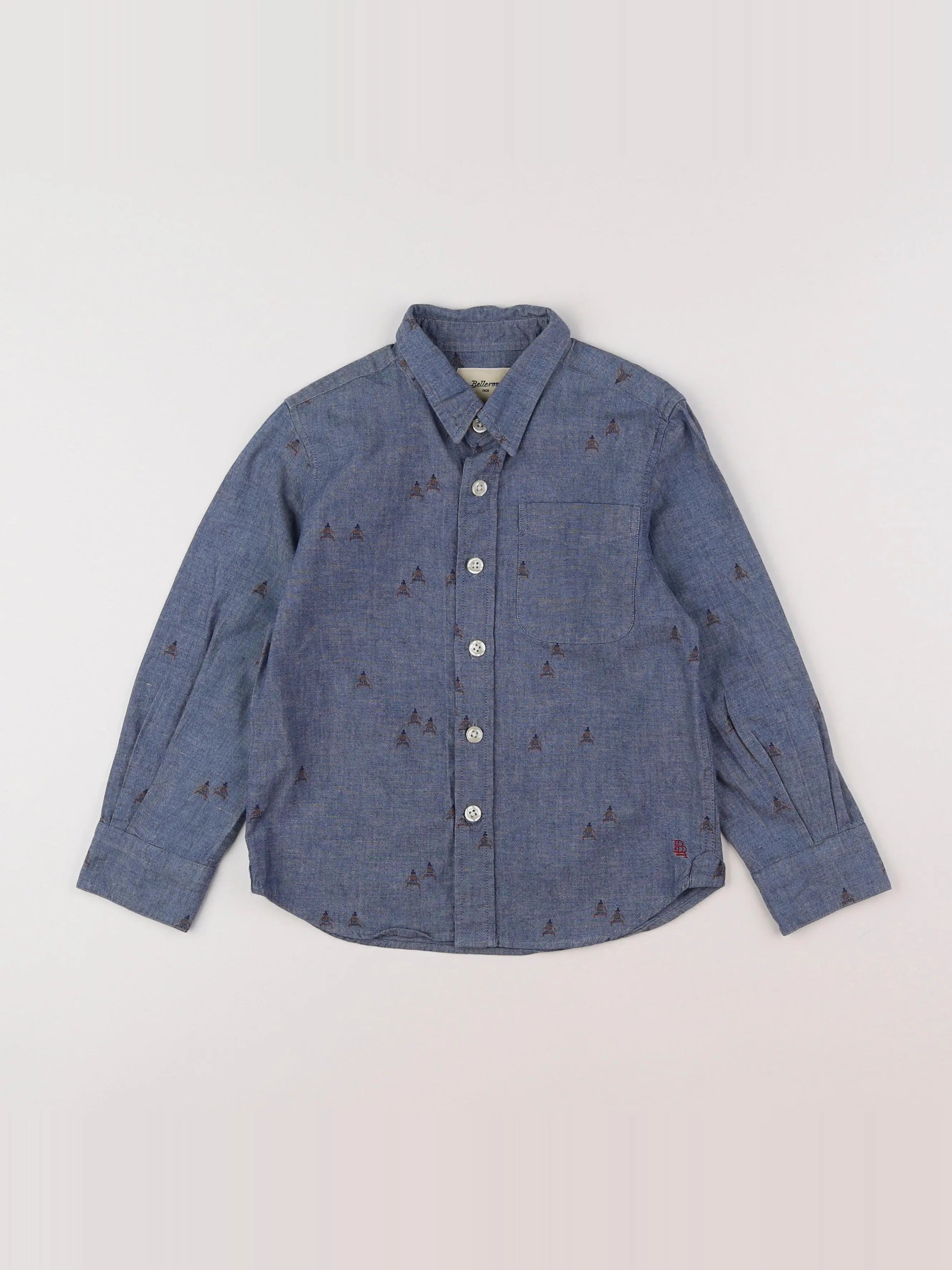Bellerose - chemise bleu - 4 ans