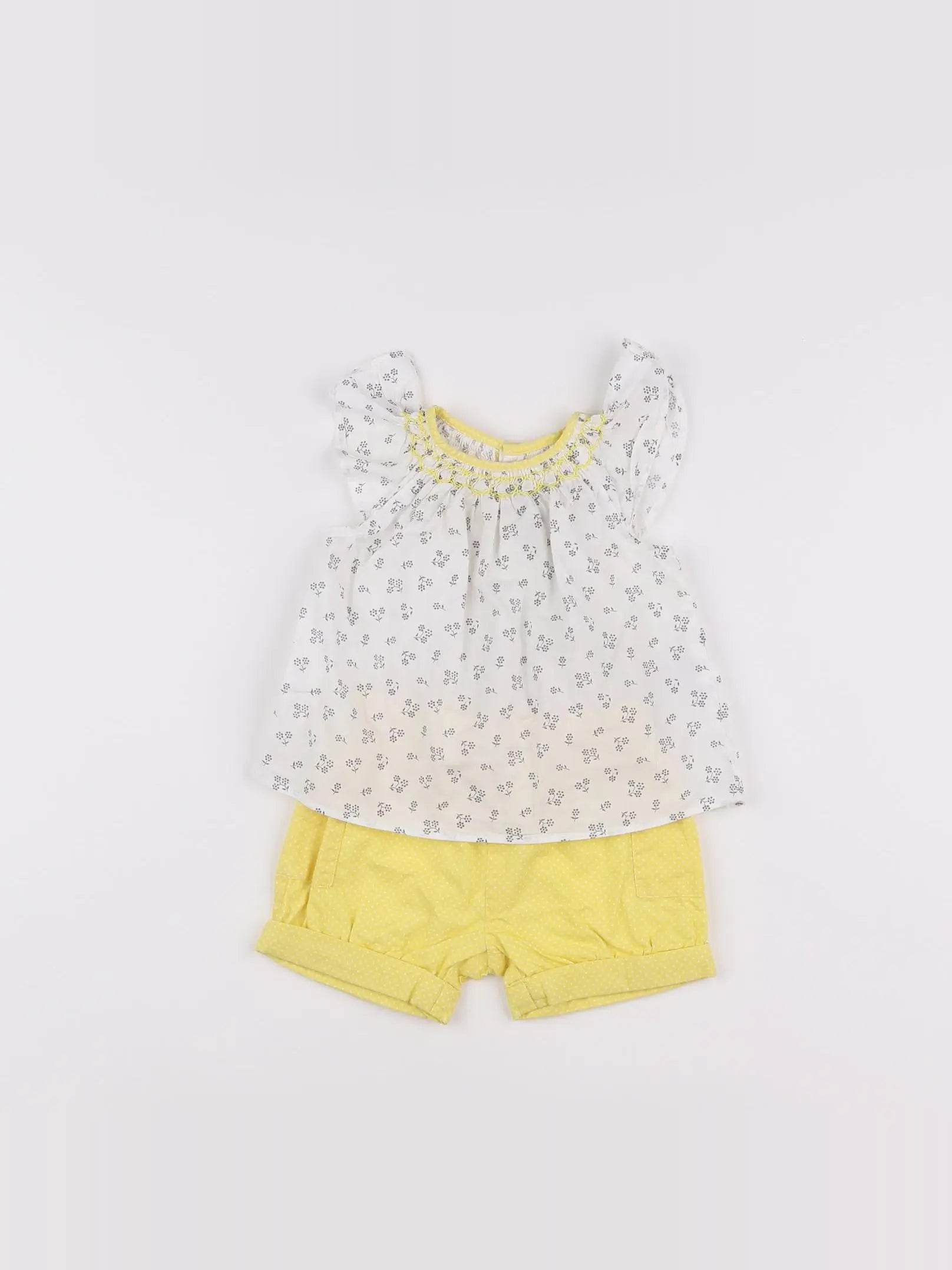 Jacadi - ensemble jaune - 6 mois