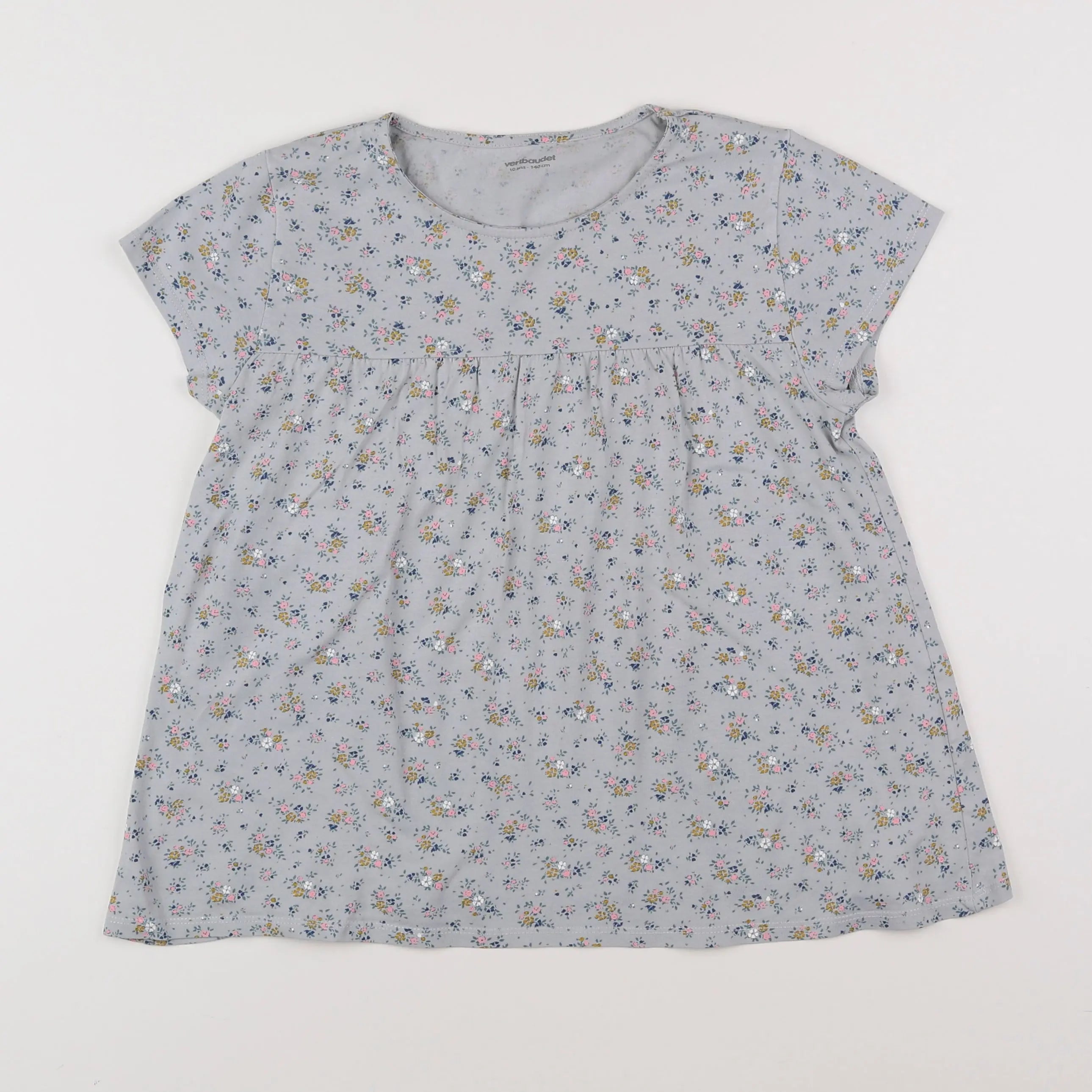 Vertbaudet - tee-shirt bleu - 10 ans