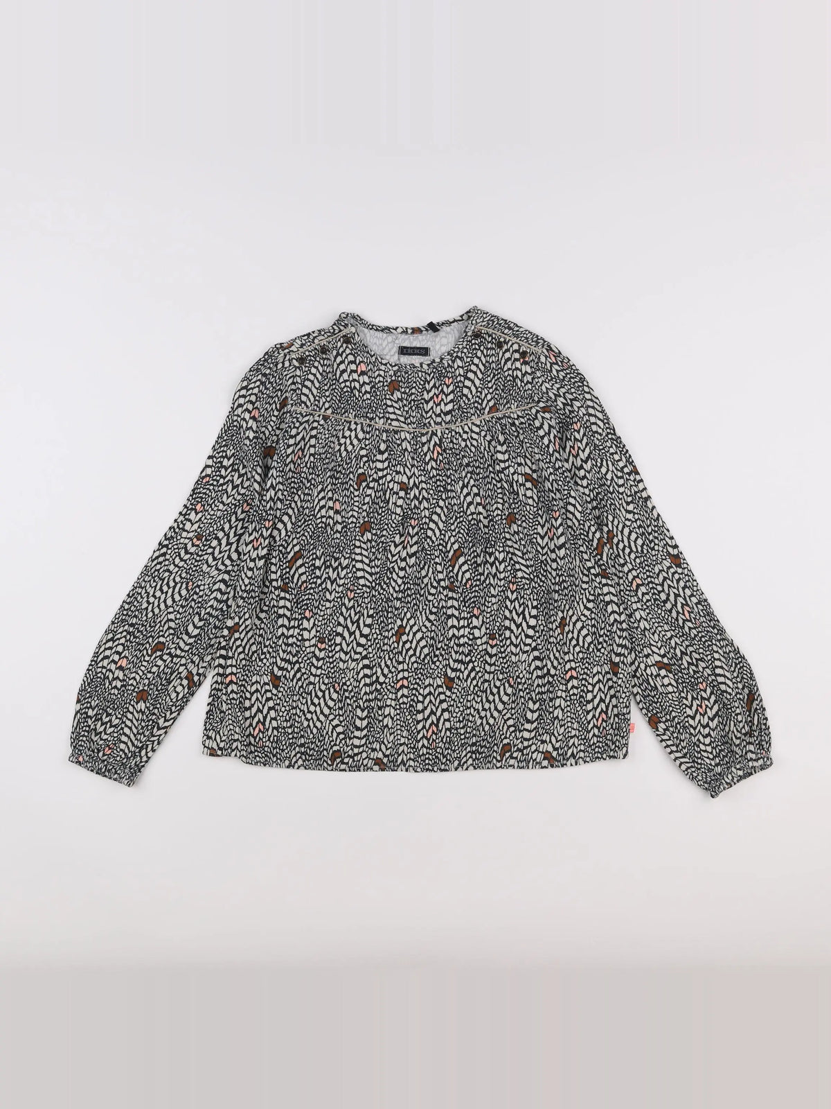 IKKS - blouse gris - 10 ans