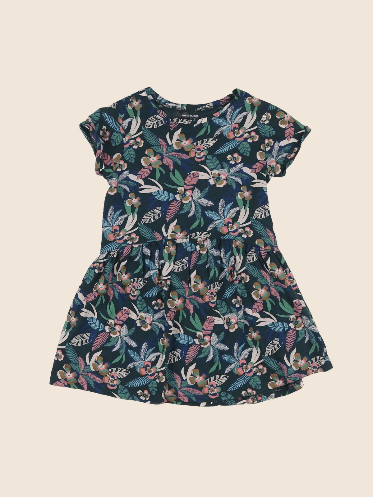 Vertbaudet - robe vert - 8 ans
