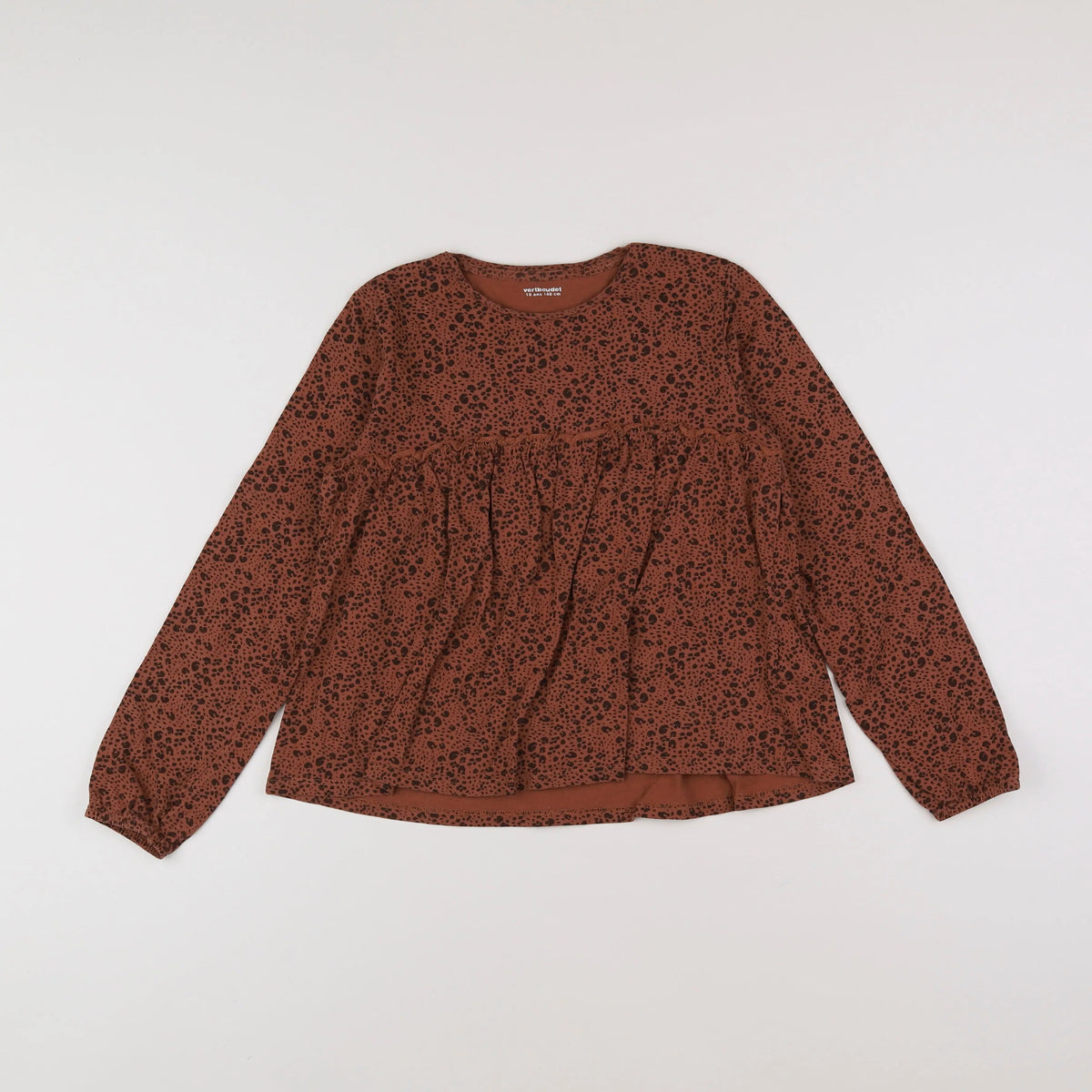 Vertbaudet - tee-shirt marron - 10 ans