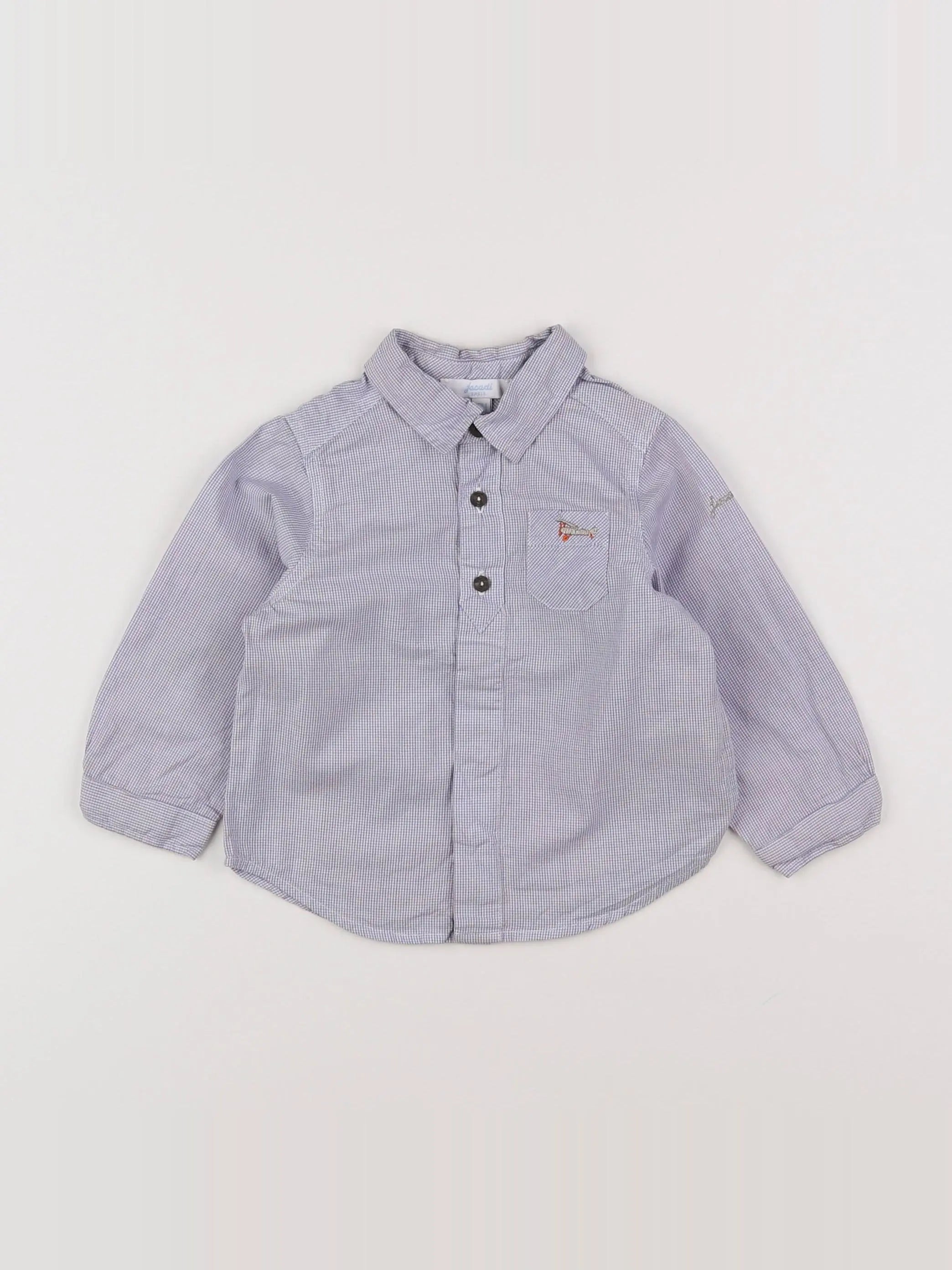 Jacadi - chemise bleu - 12 mois
