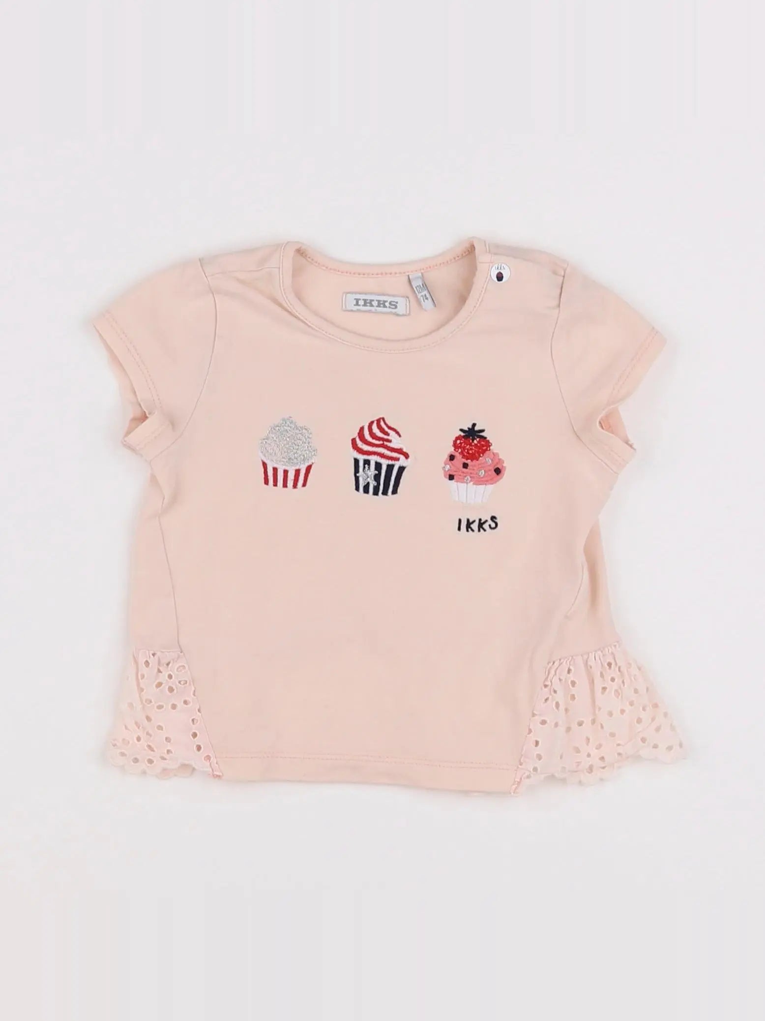 IKKS - tee-shirt rose - 12 mois