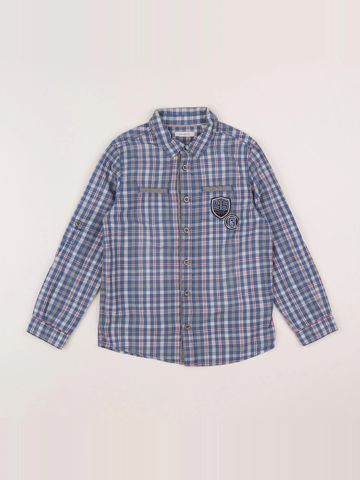 Okaidi - chemise bleu - 8 ans