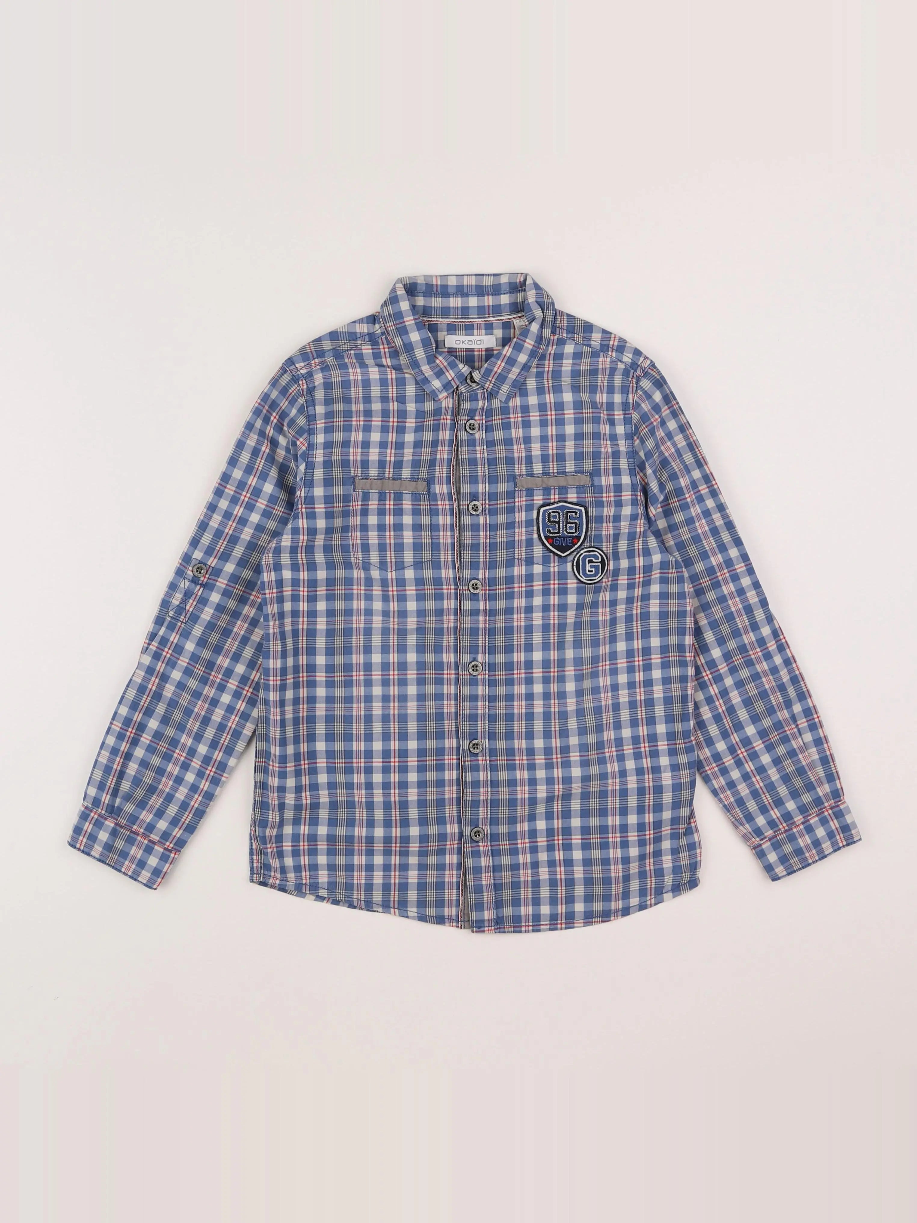Okaidi - chemise bleu - 8 ans
