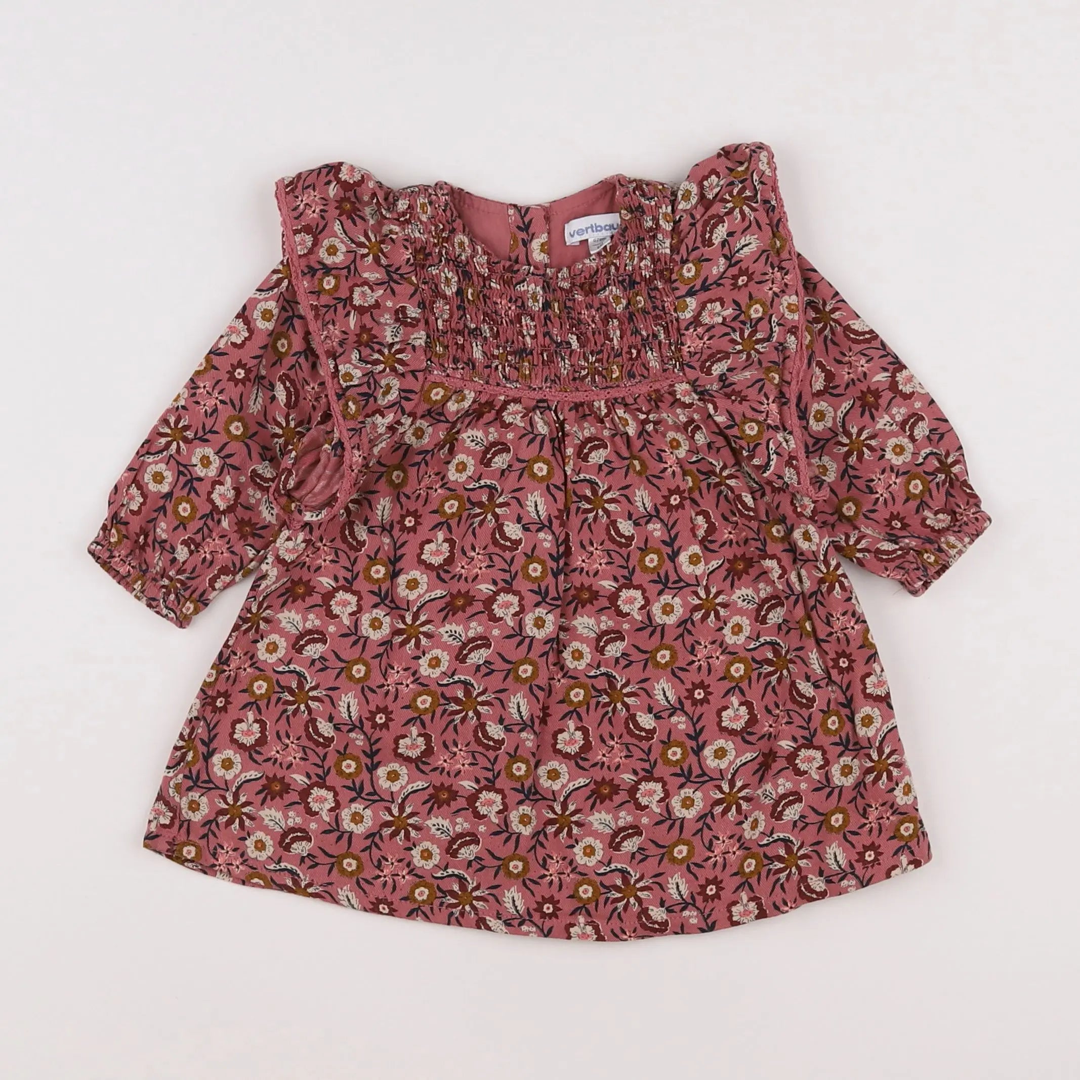 Vertbaudet - robe rose - 6 mois