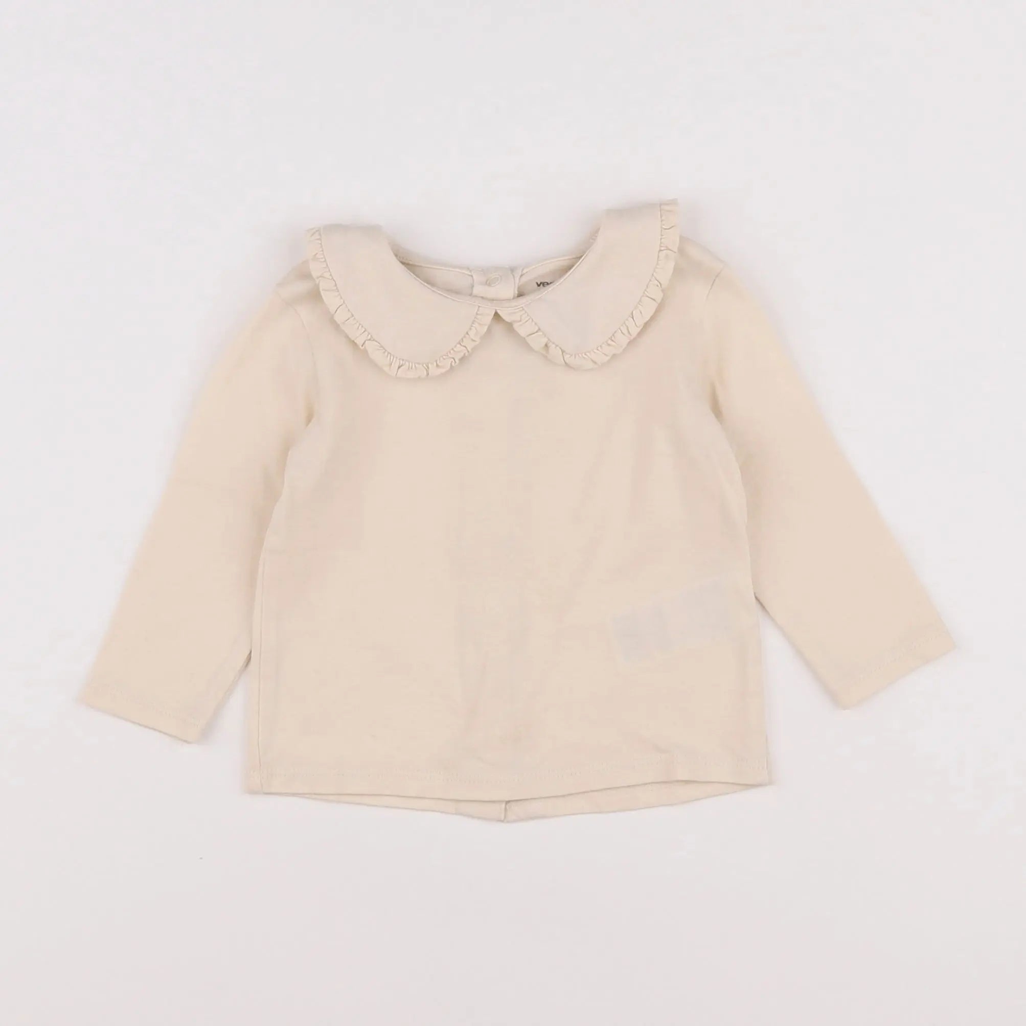 Vertbaudet - tee-shirt beige - 6 mois