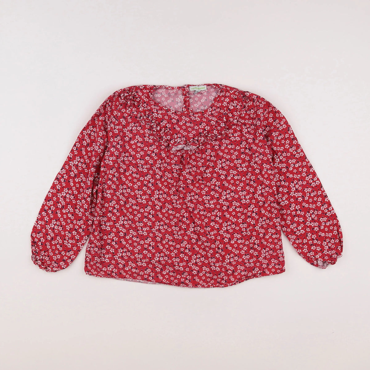 Vertbaudet - blouse rouge - 8 ans