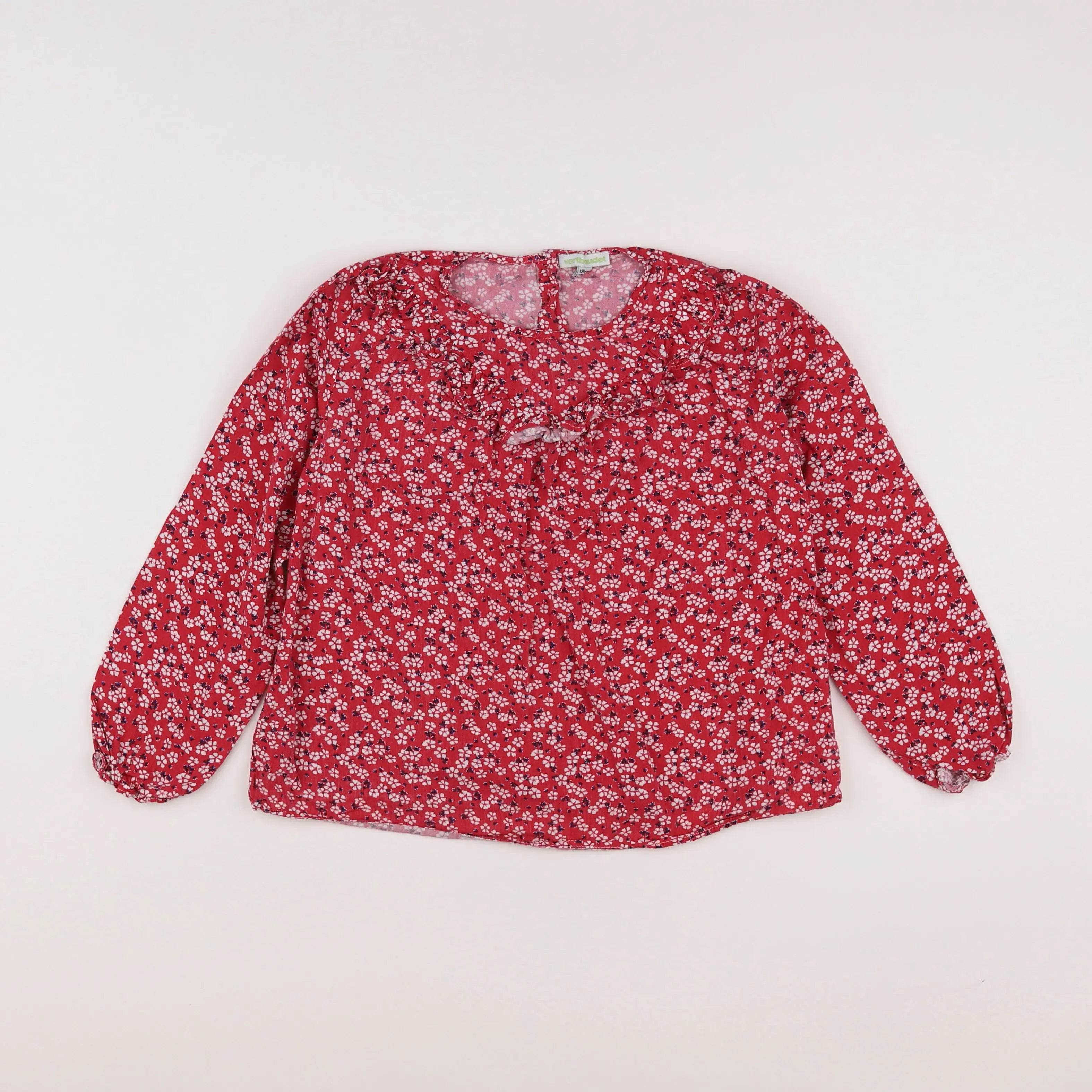 Vertbaudet - blouse rouge - 8 ans