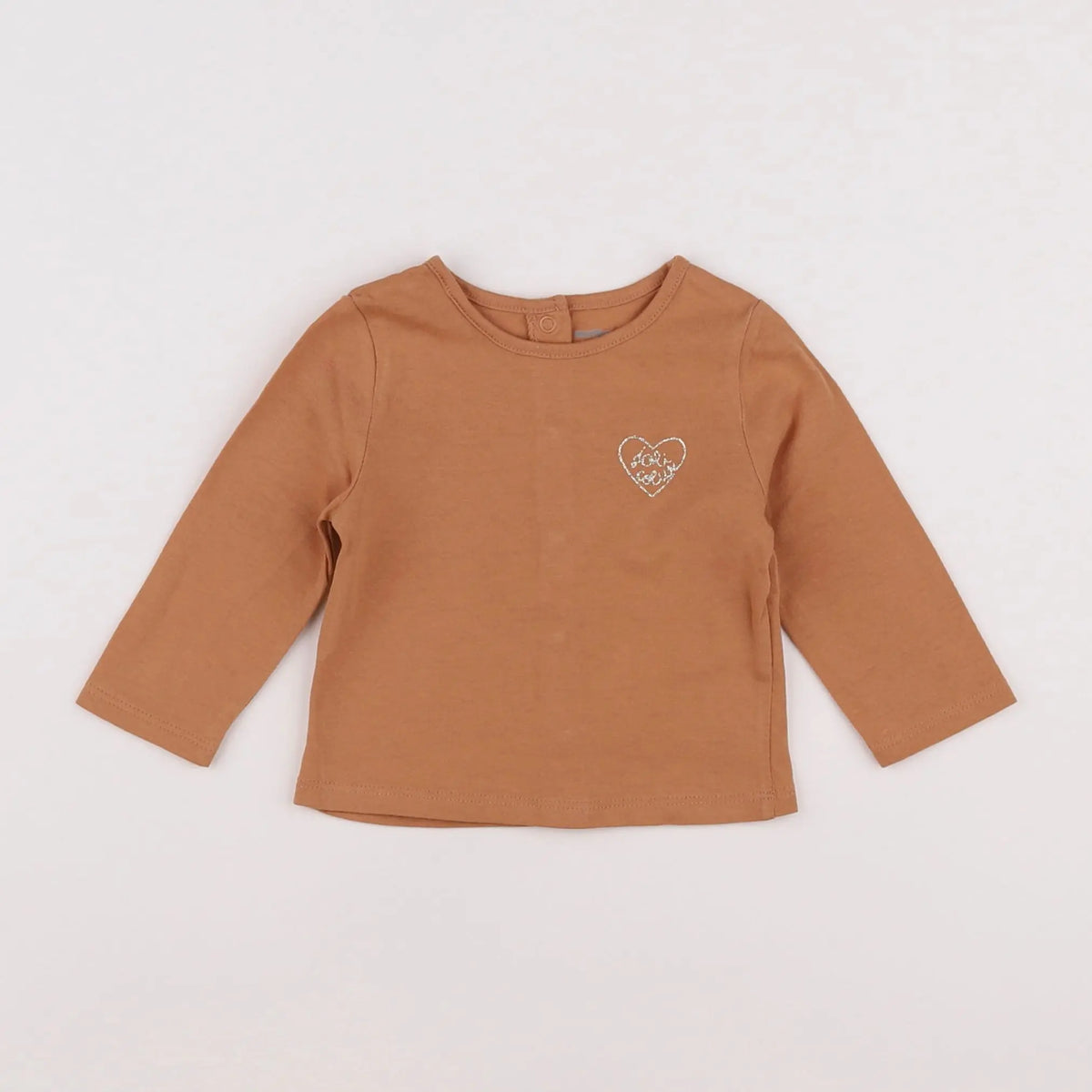 Vertbaudet - tee-shirt marron - 3 mois