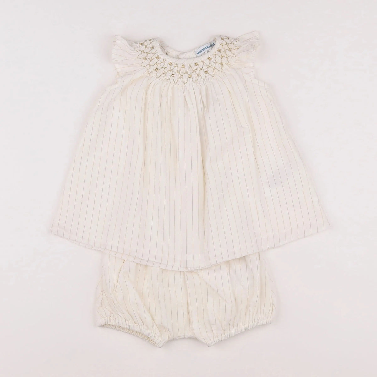 Vertbaudet - robe beige - 6 mois