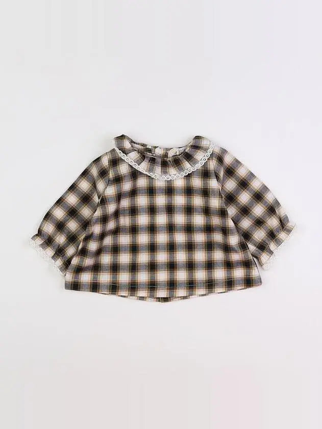 Petite Lucette - blouse marron - 6 mois
