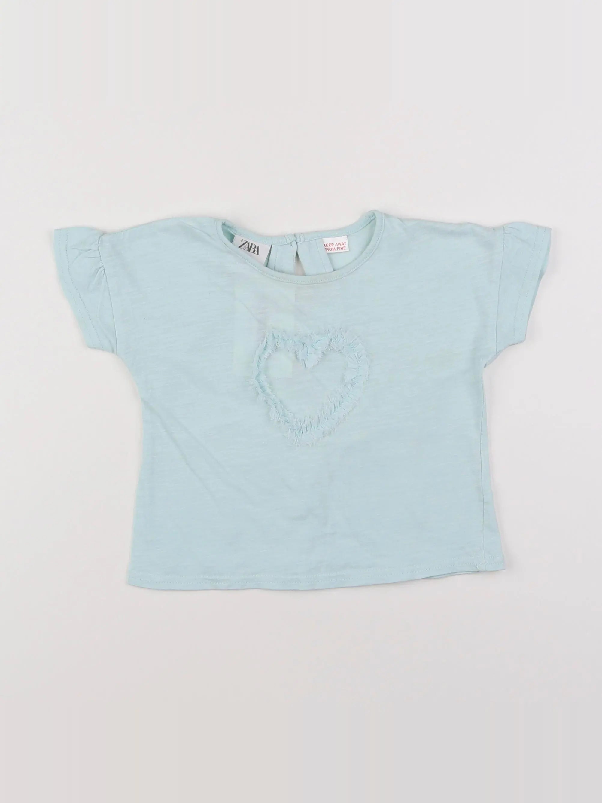 Zara - tee-shirt bleu - 9/12 mois