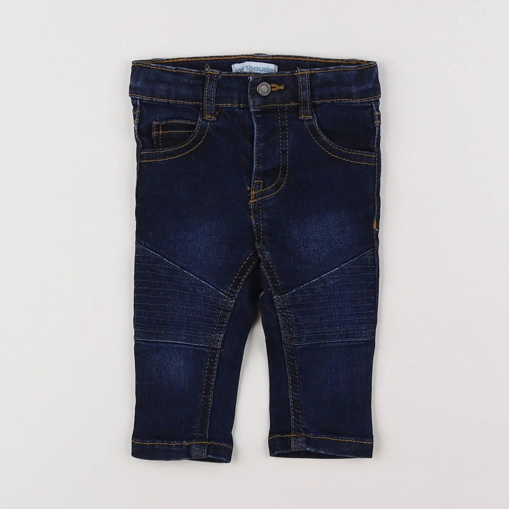 Vertbaudet - jean bleu - 3 mois