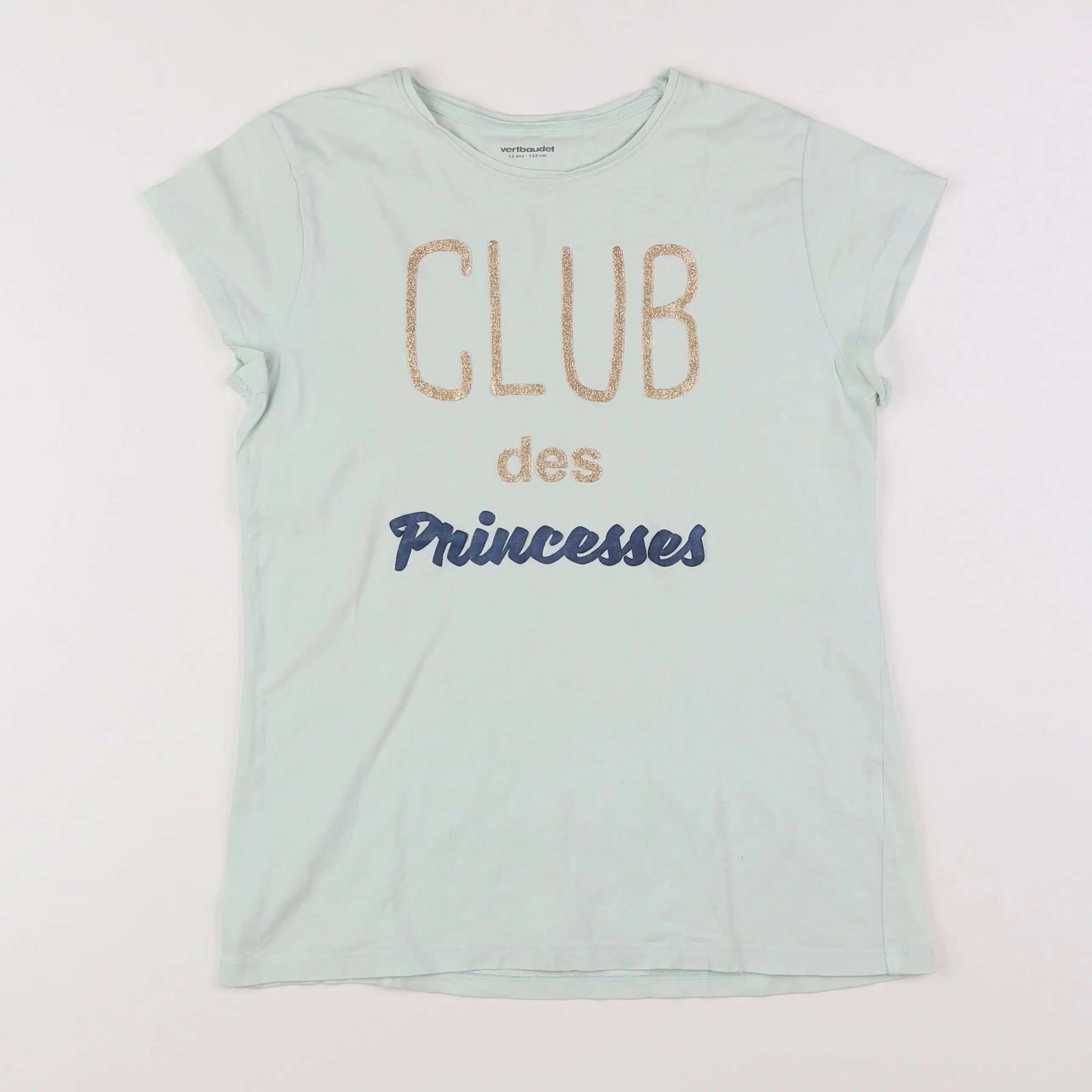 Vertbaudet - tee-shirt vert, or - 12 ans