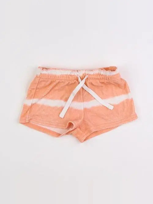 H&M - short orange - 6/9 mois