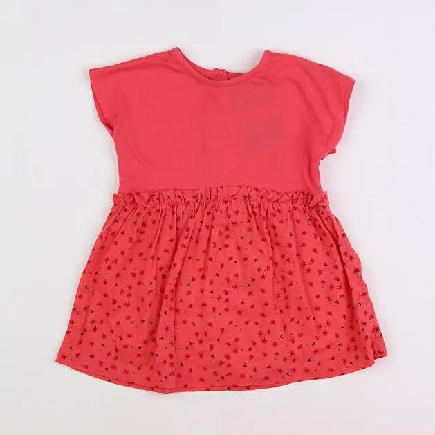 Vertbaudet - robe rose - 9 mois