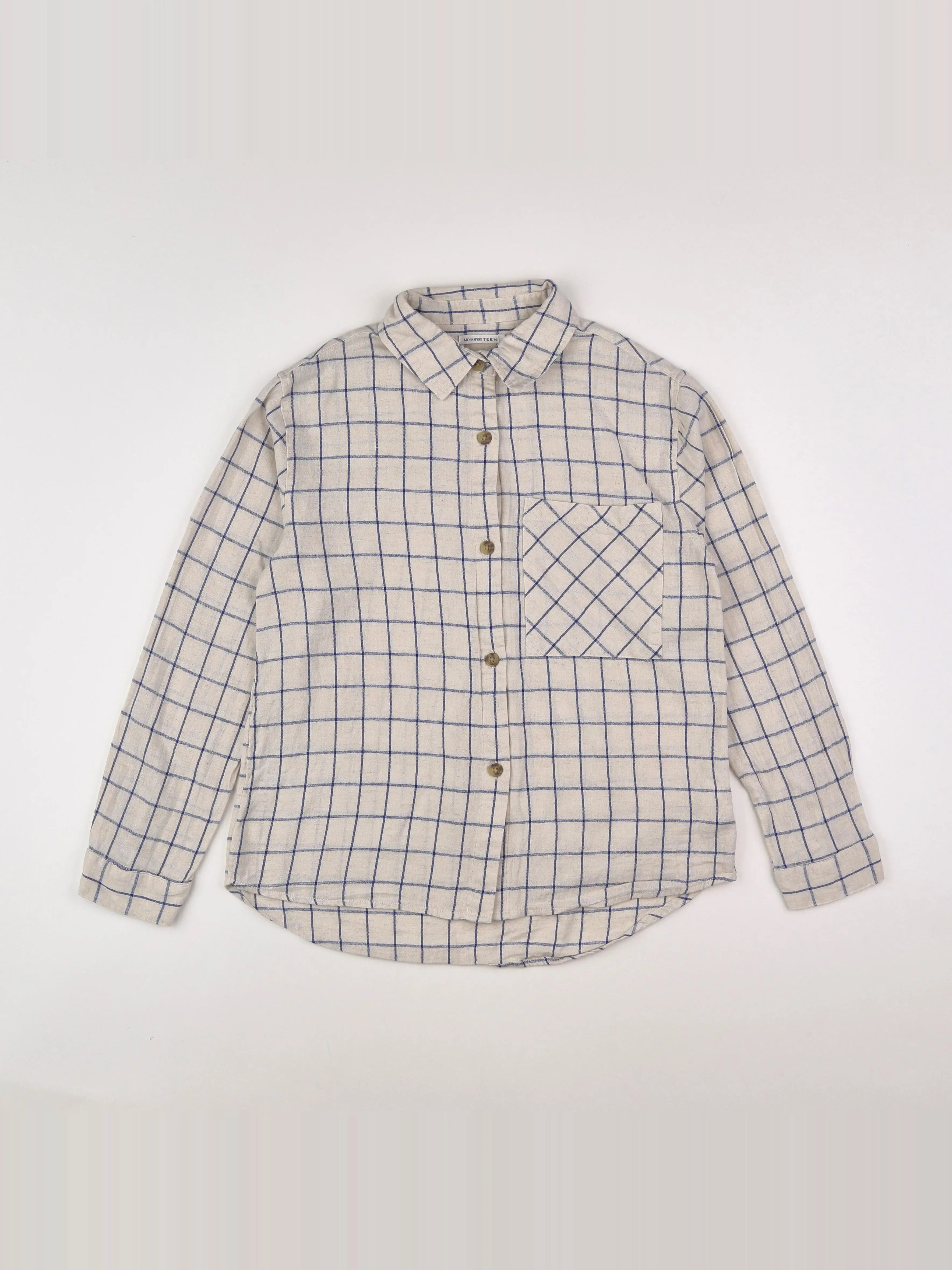 Monoprix - chemise beige - 12 ans