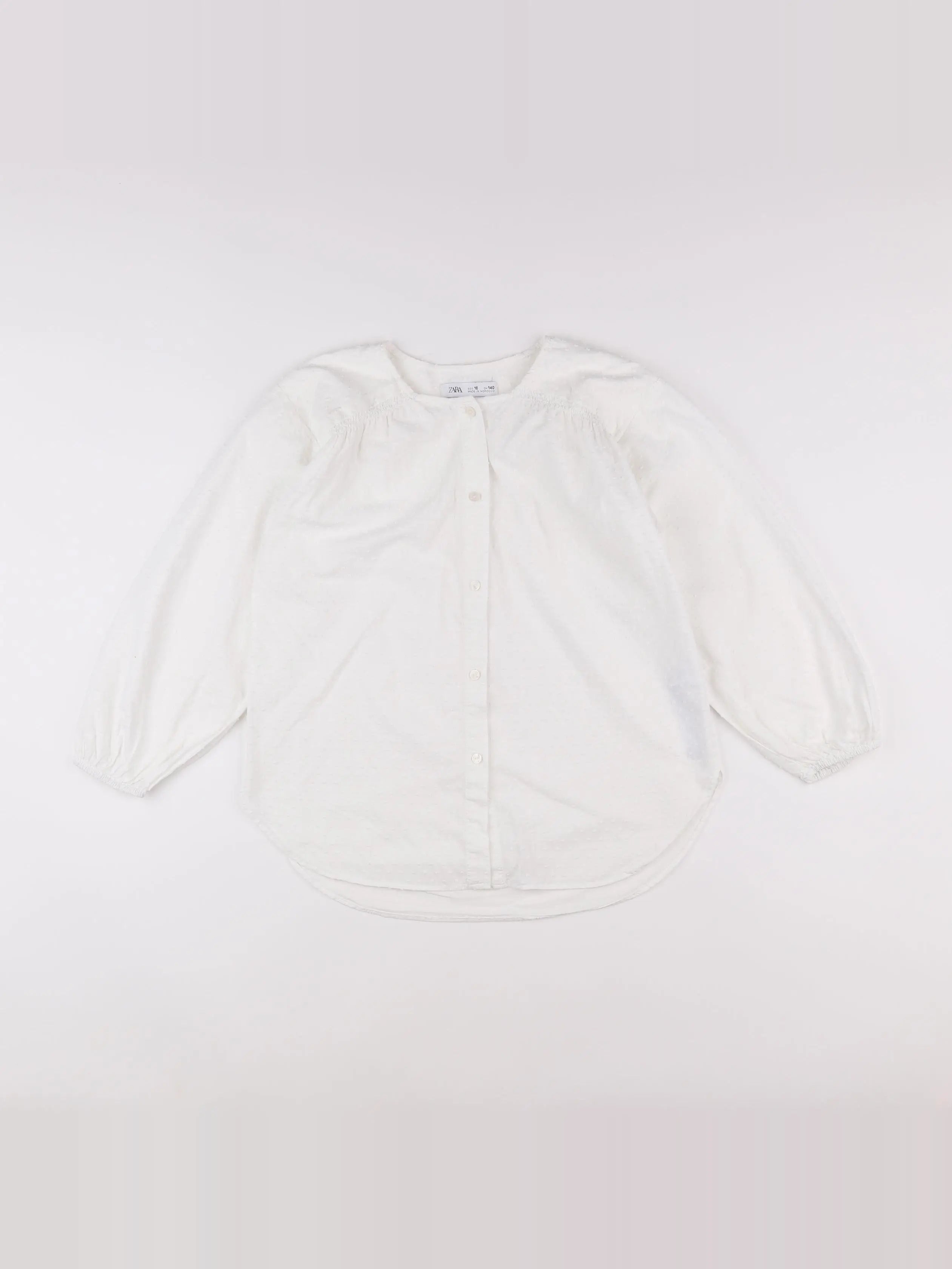 Zara - blouse blanc - 10 ans