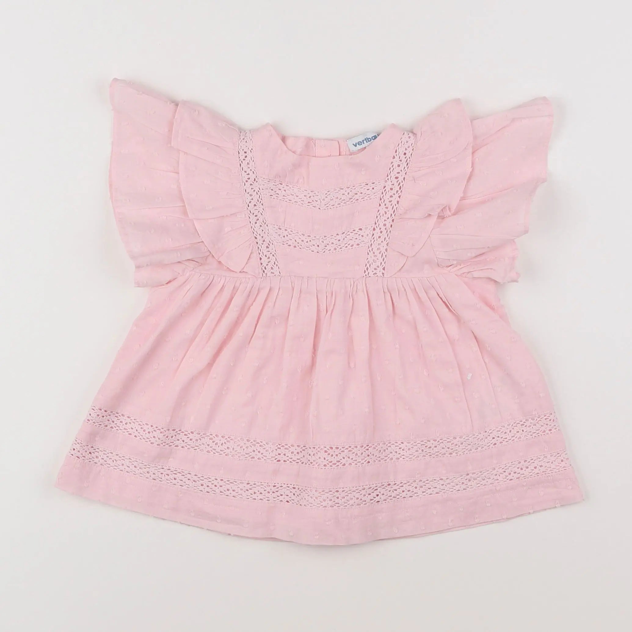 Vertbaudet - blouse rose - 3 mois