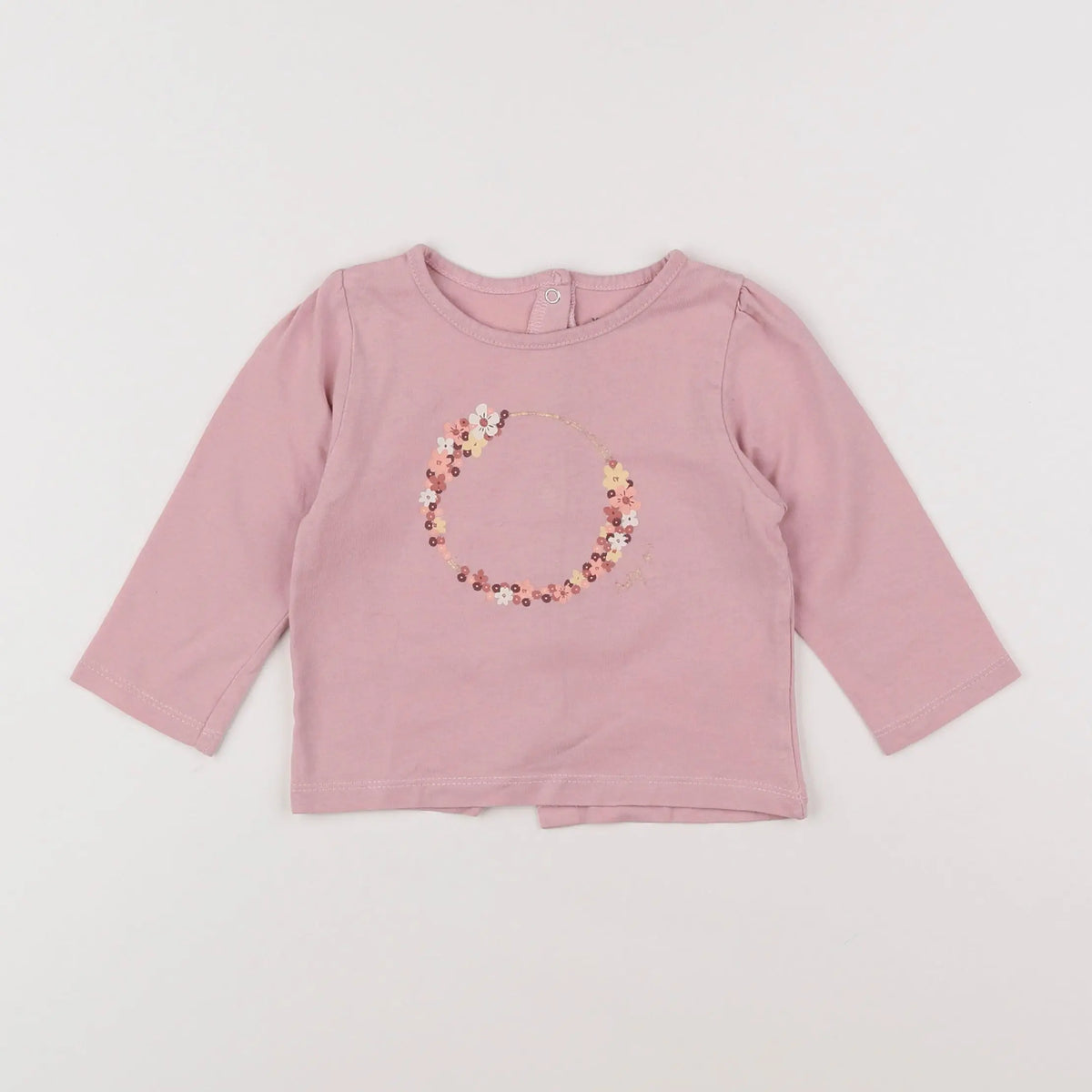 Vertbaudet - tee-shirt rose - 9 mois