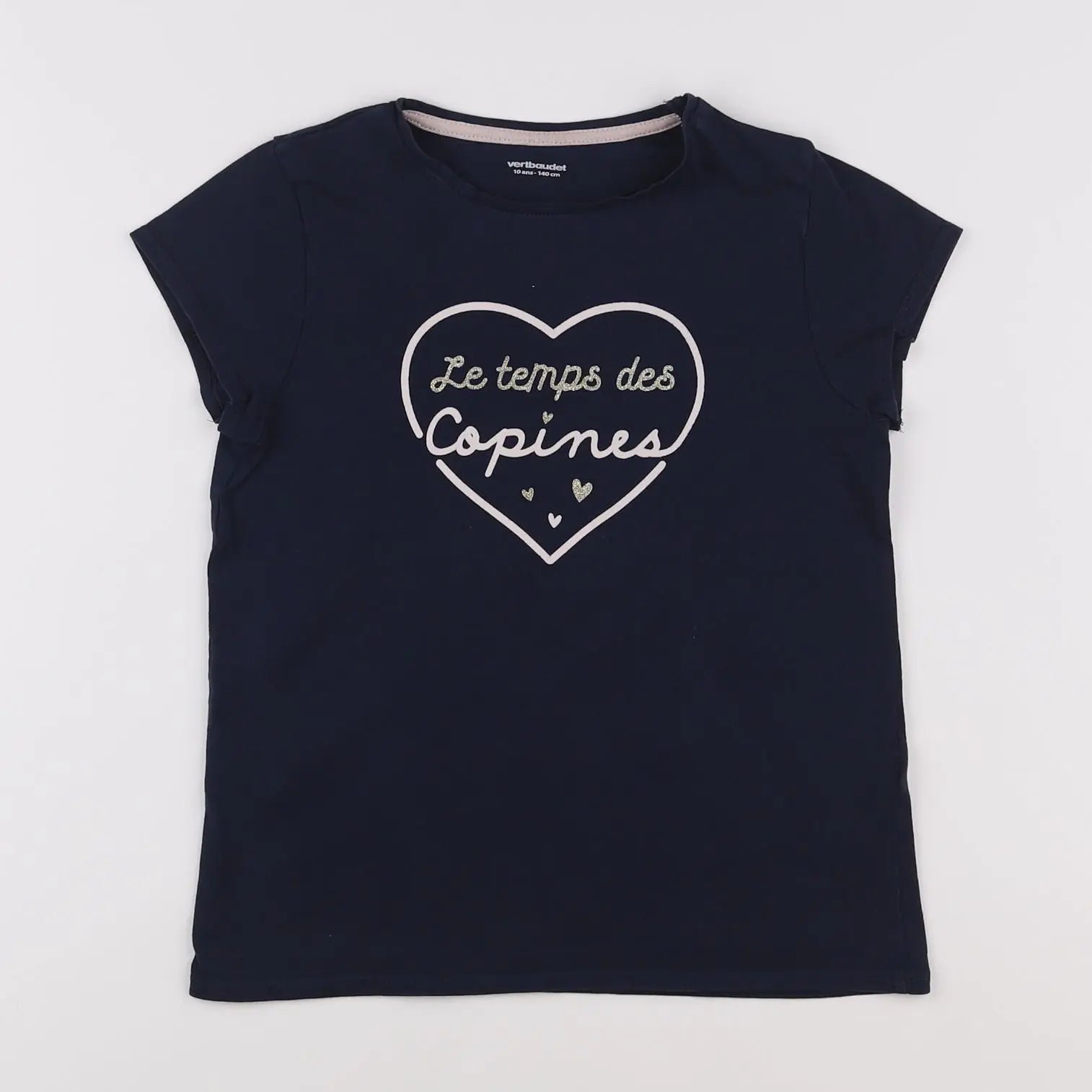 Vertbaudet - tee-shirt bleu - 10 ans