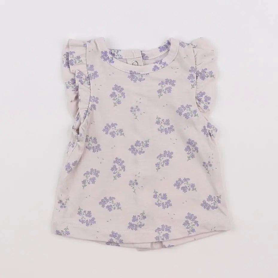 Vertbaudet - tee-shirt violet - 1 mois