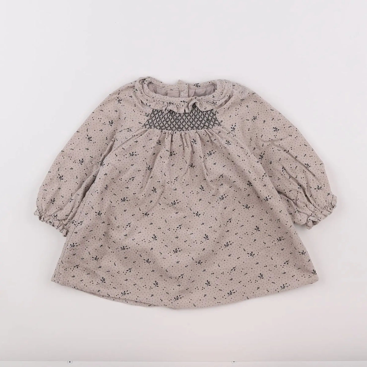 Vertbaudet - robe beige - 6 mois