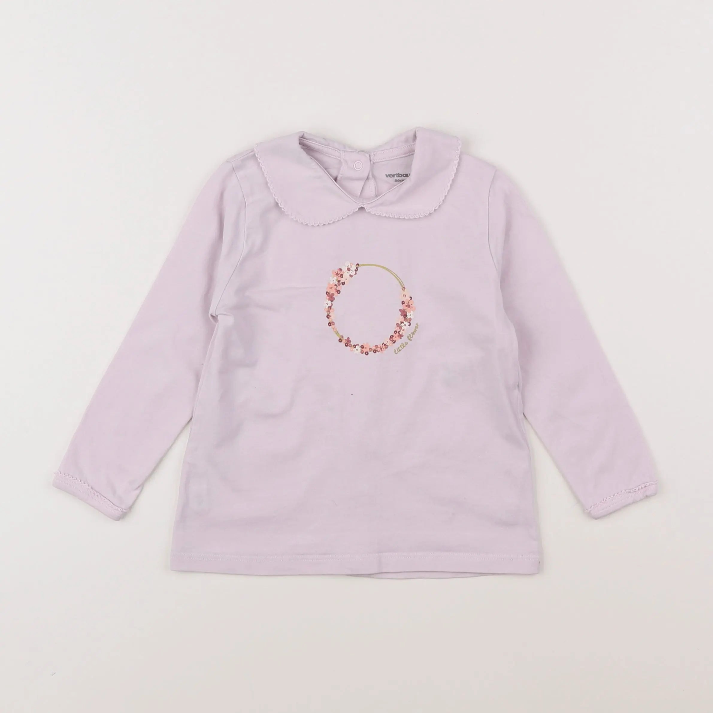 Vertbaudet - tee-shirt violet - 2 ans