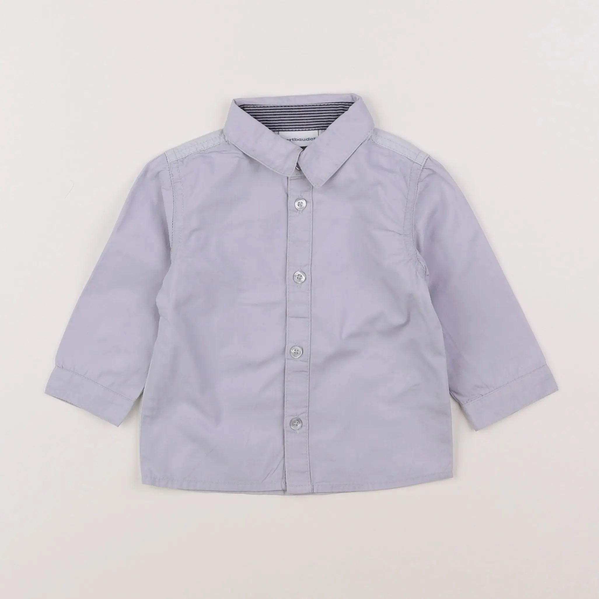 Vertbaudet - chemise bleu - 9 mois