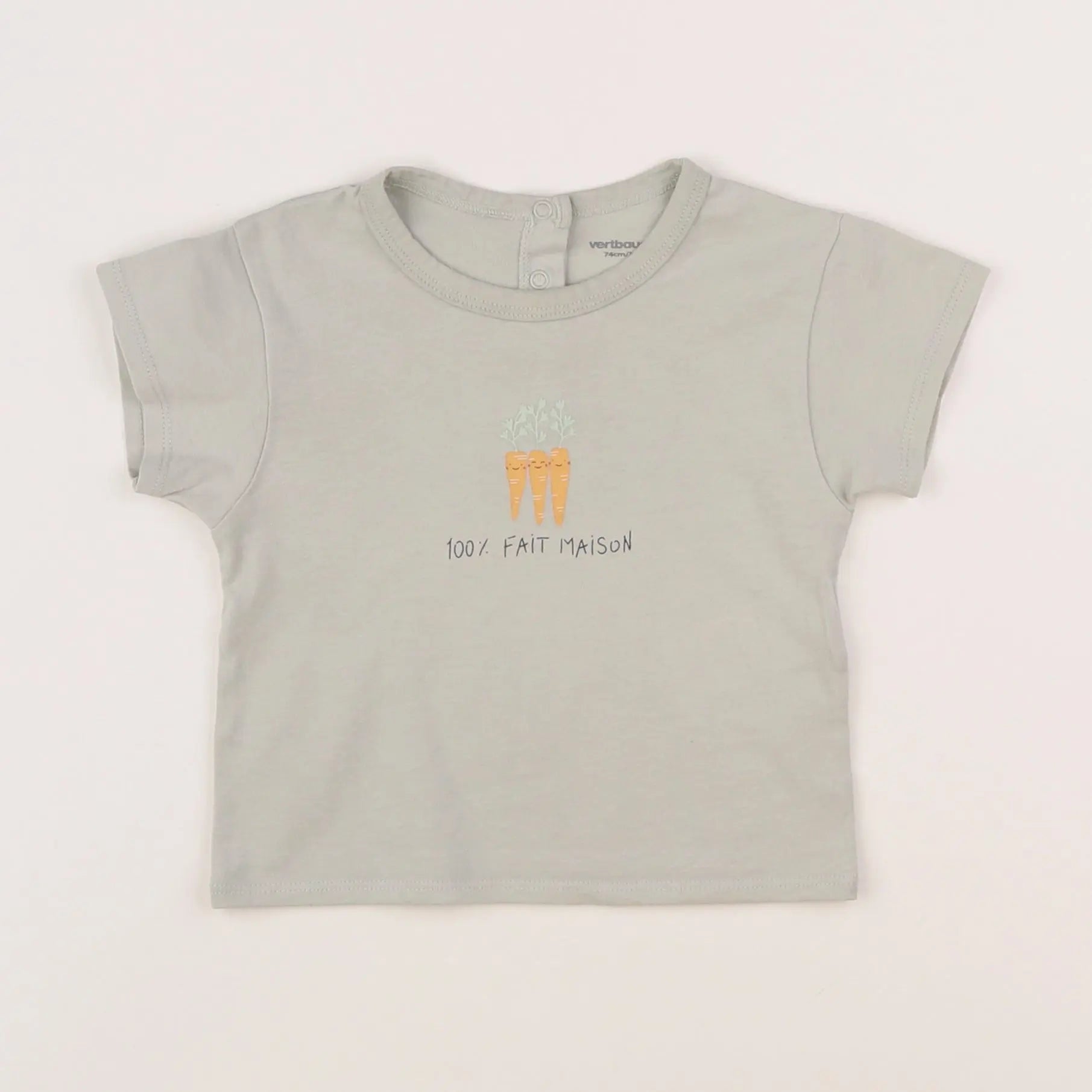 Vertbaudet - tee-shirt vert - 12 mois
