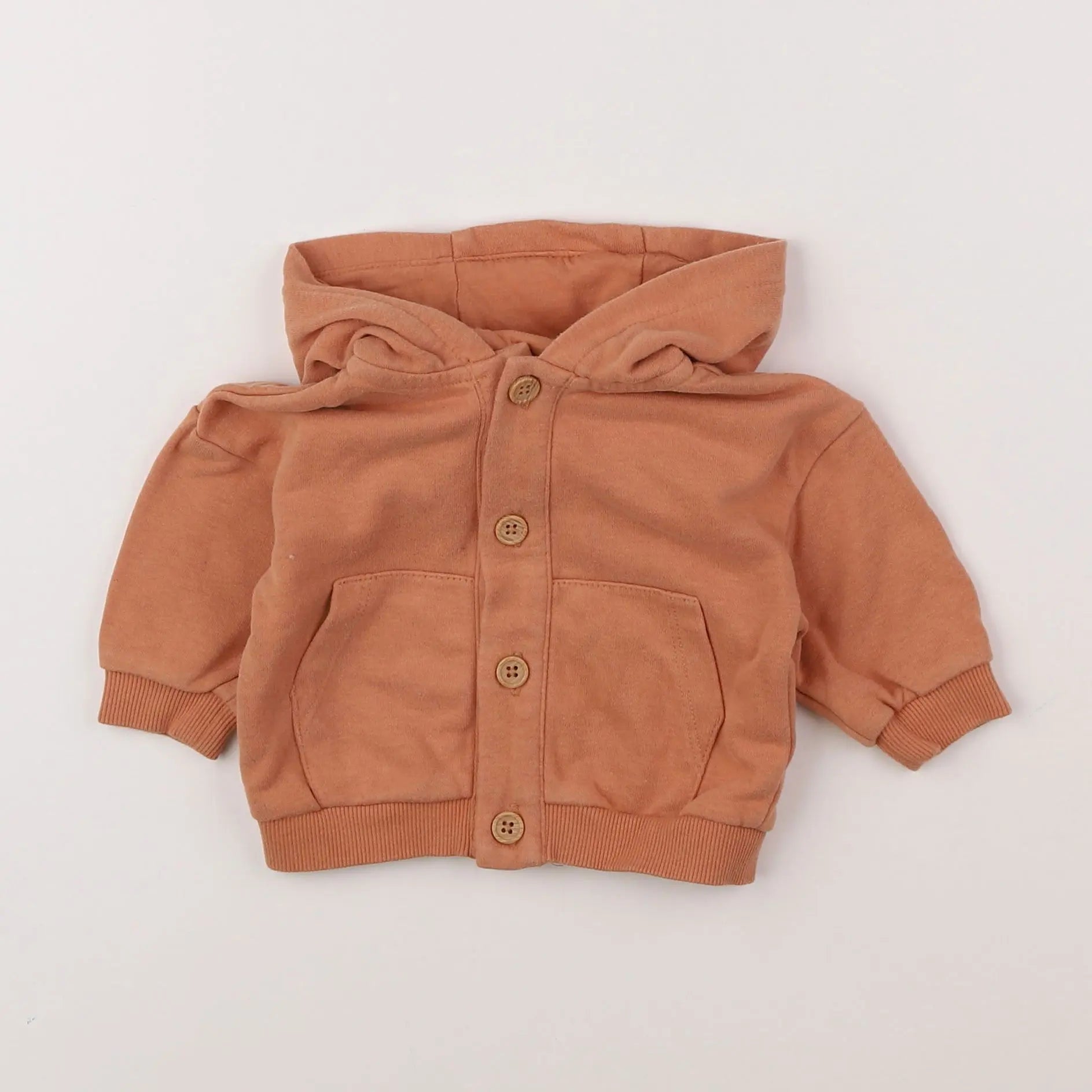Vertbaudet - sweat orange - 3 mois