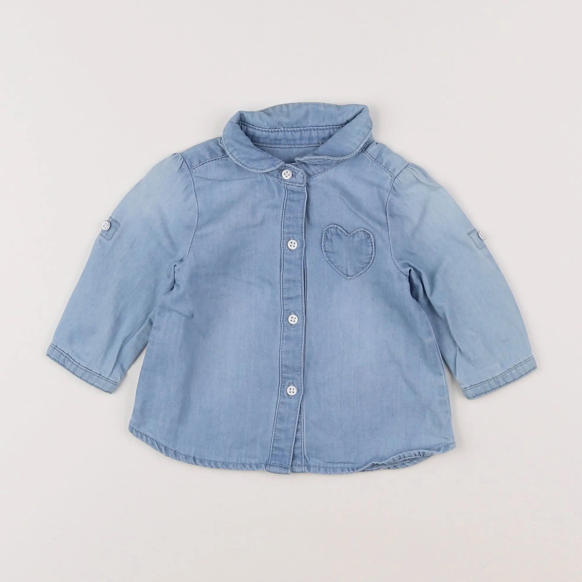 Vertbaudet - blouse bleu - 3 mois