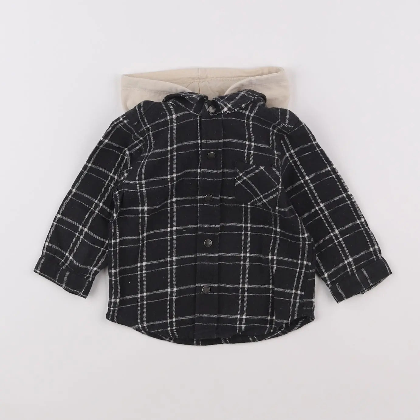Vertbaudet - chemise noir - 12 mois