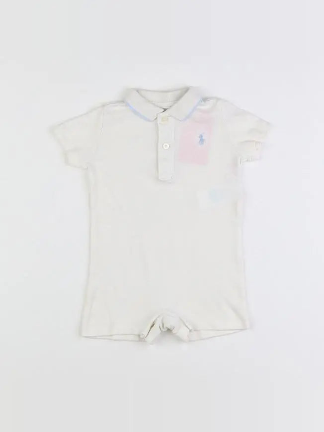 Ralph Lauren - combinaison blanc, bleu - 6 mois