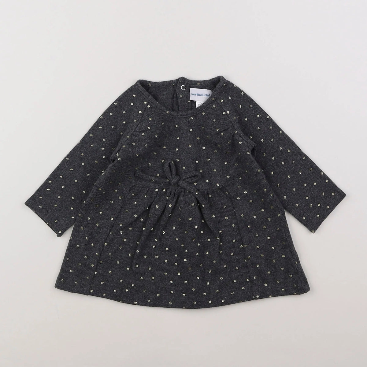 Vertbaudet - robe gris - 6 mois