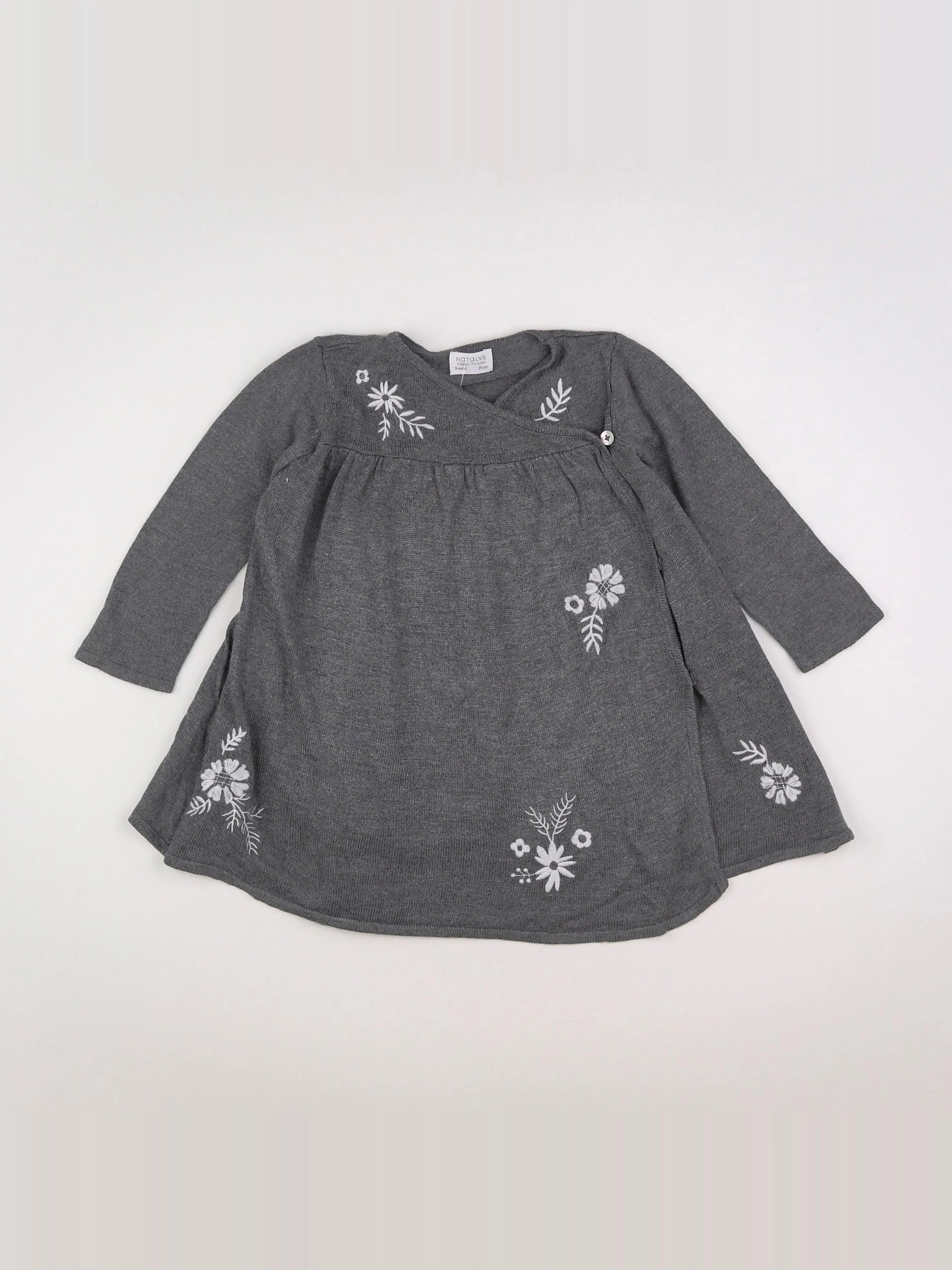 Natalys - robe gris - 9 mois