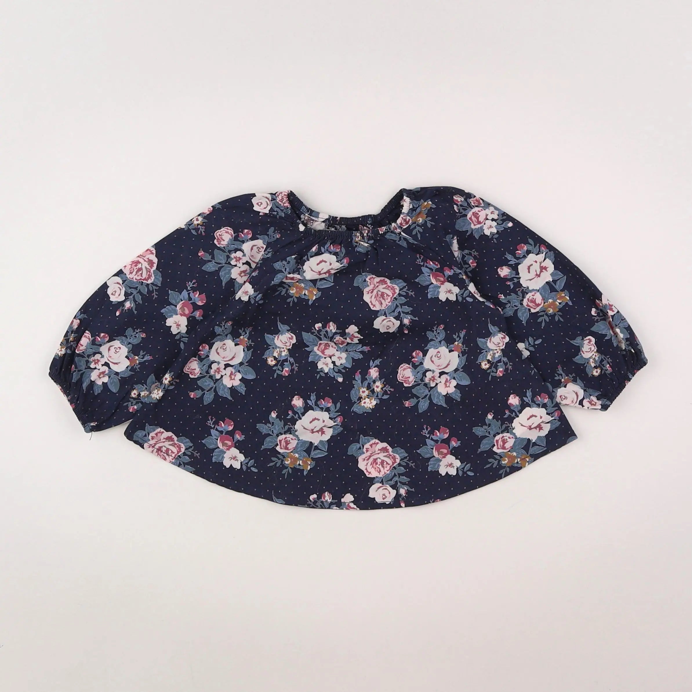 Vertbaudet - blouse bleu - 6 mois