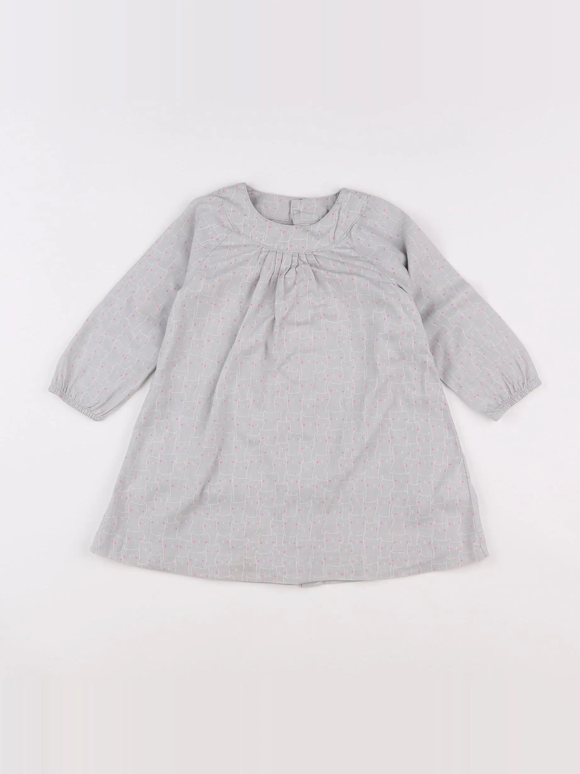 Vertbaudet - robe gris - 2 ans
