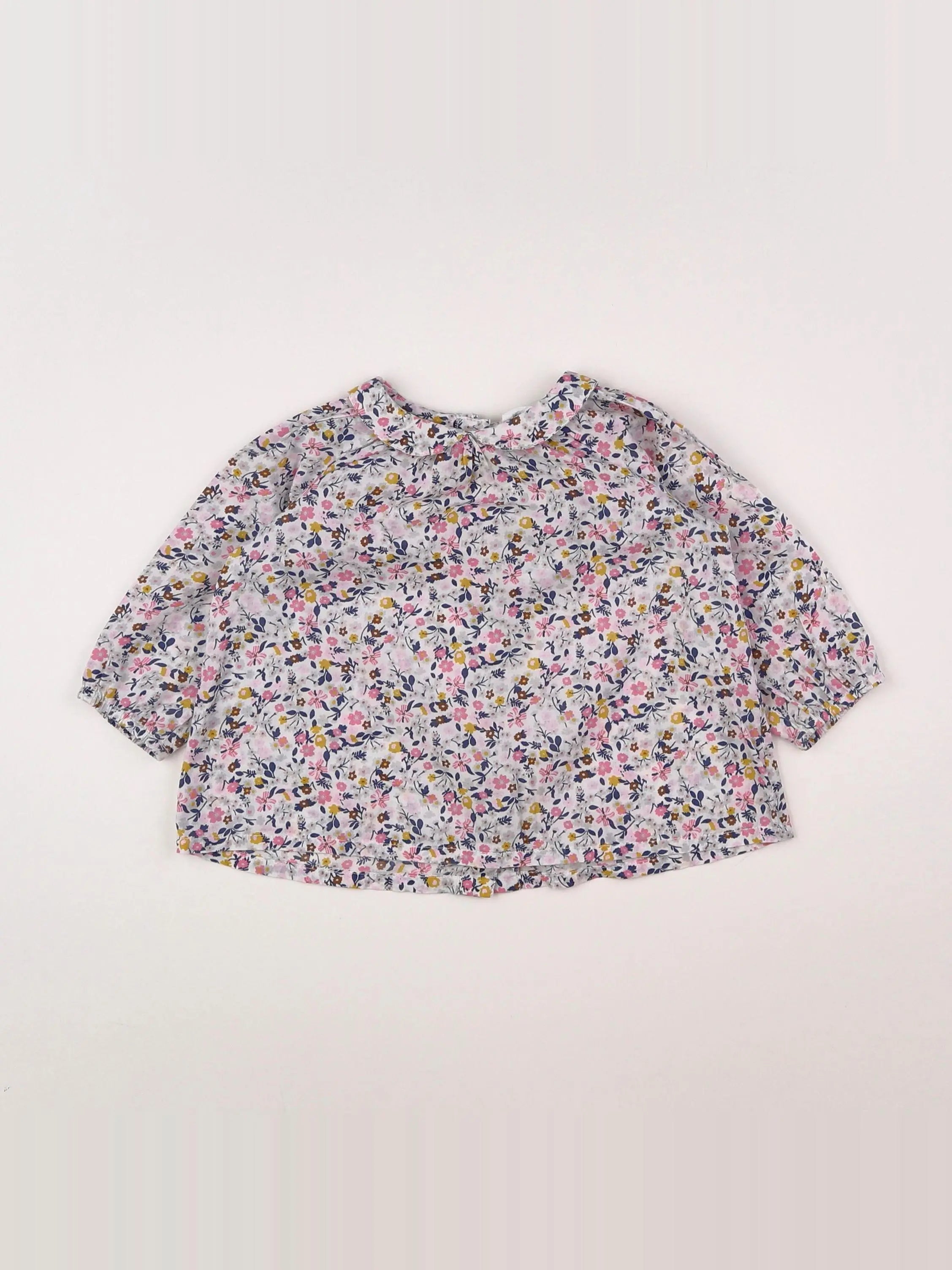 Boutchou - blouse multicolore - 9 mois