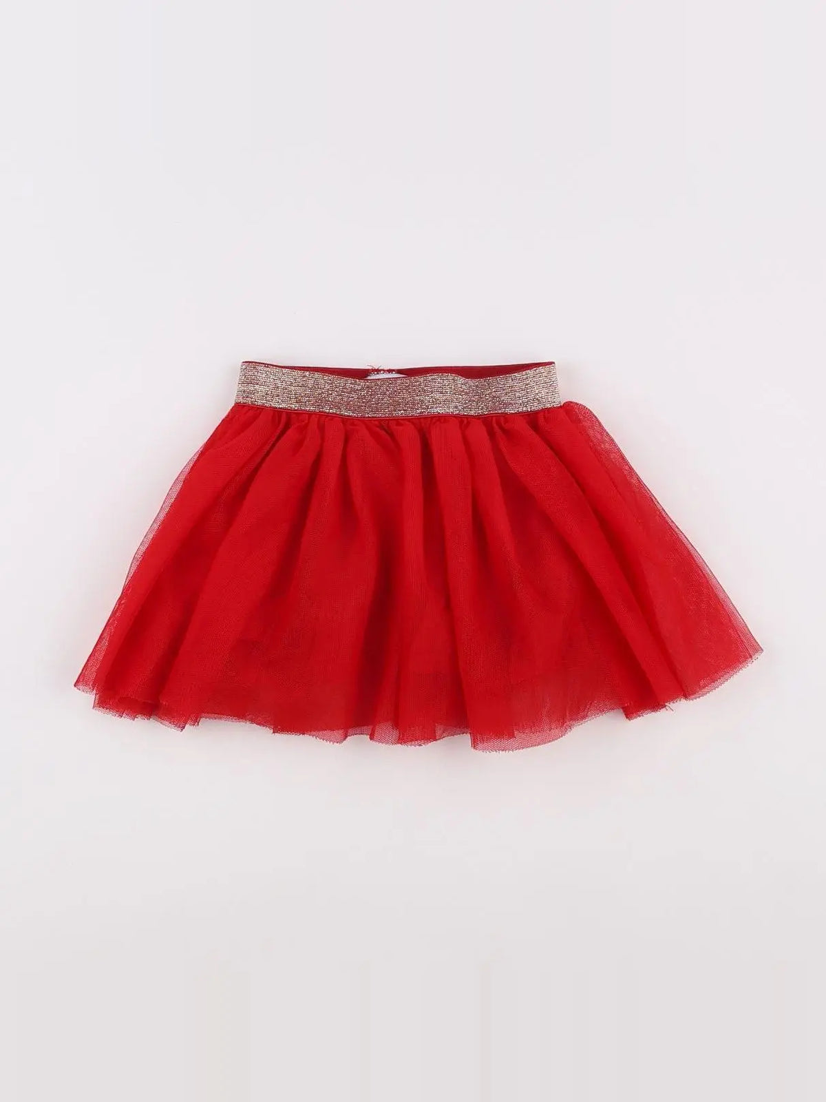 Vertbaudet - jupe rouge - 12 mois