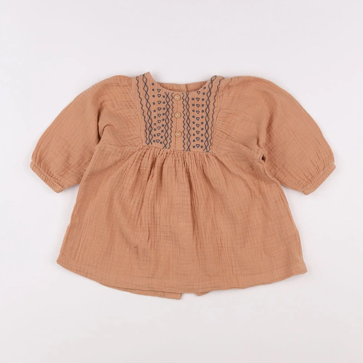 Vertbaudet - robe beige - 9 mois