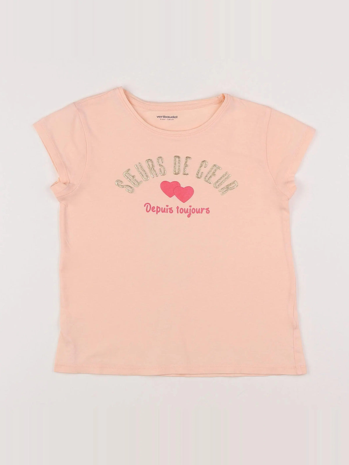 Vertbaudet - tee-shirt rose - 8 ans